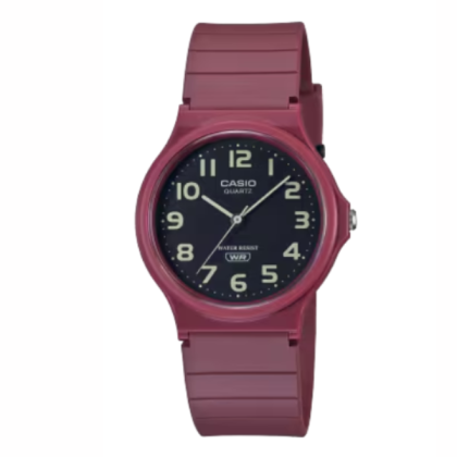 Casio General MQ-24UC-4B Matte Red Resin Band Men Youth Watch